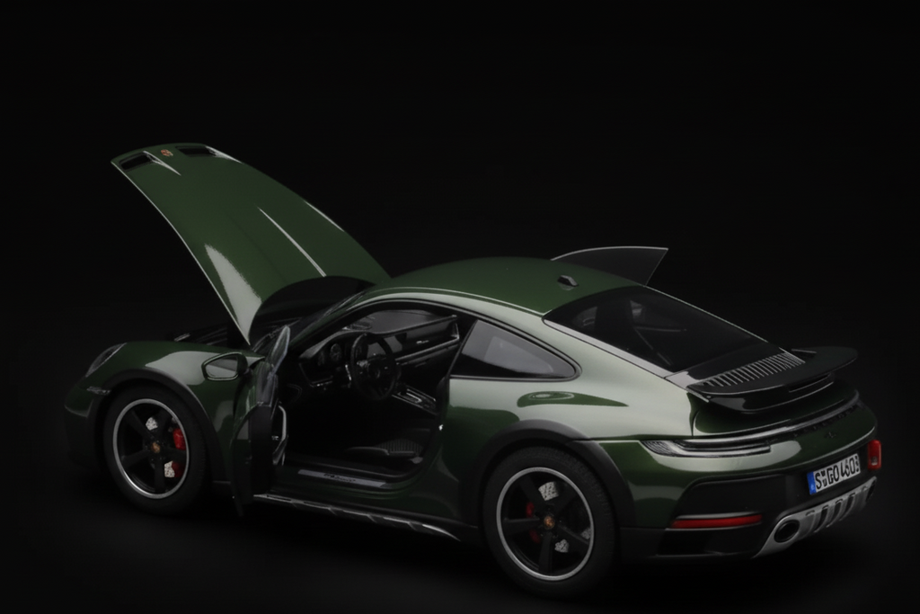 Porsche 911 992 Dakar Oak Green Metallic - MiniTorque 1:18