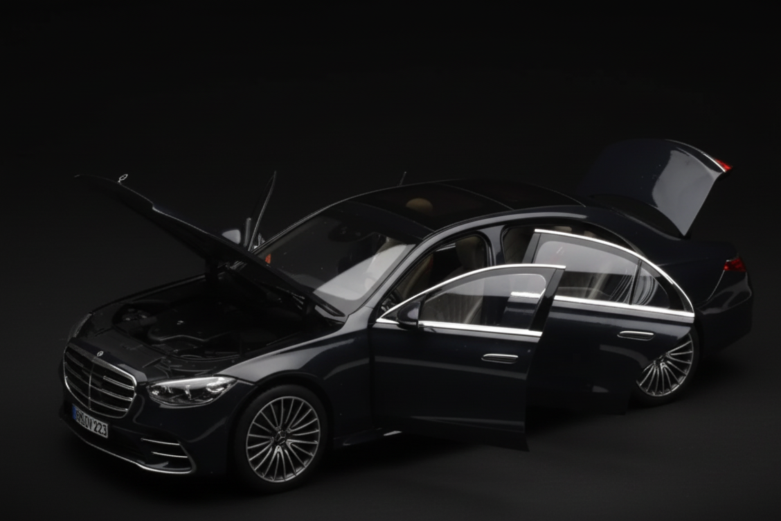 Mercedes S-Class AMG Line W223 Anthracite Blue - MiniTorque 1:18