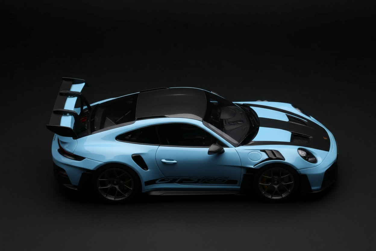 Porsche 911 992 GT3 RS Weissach Pack Gulf Blue - MiniTorque 1:18