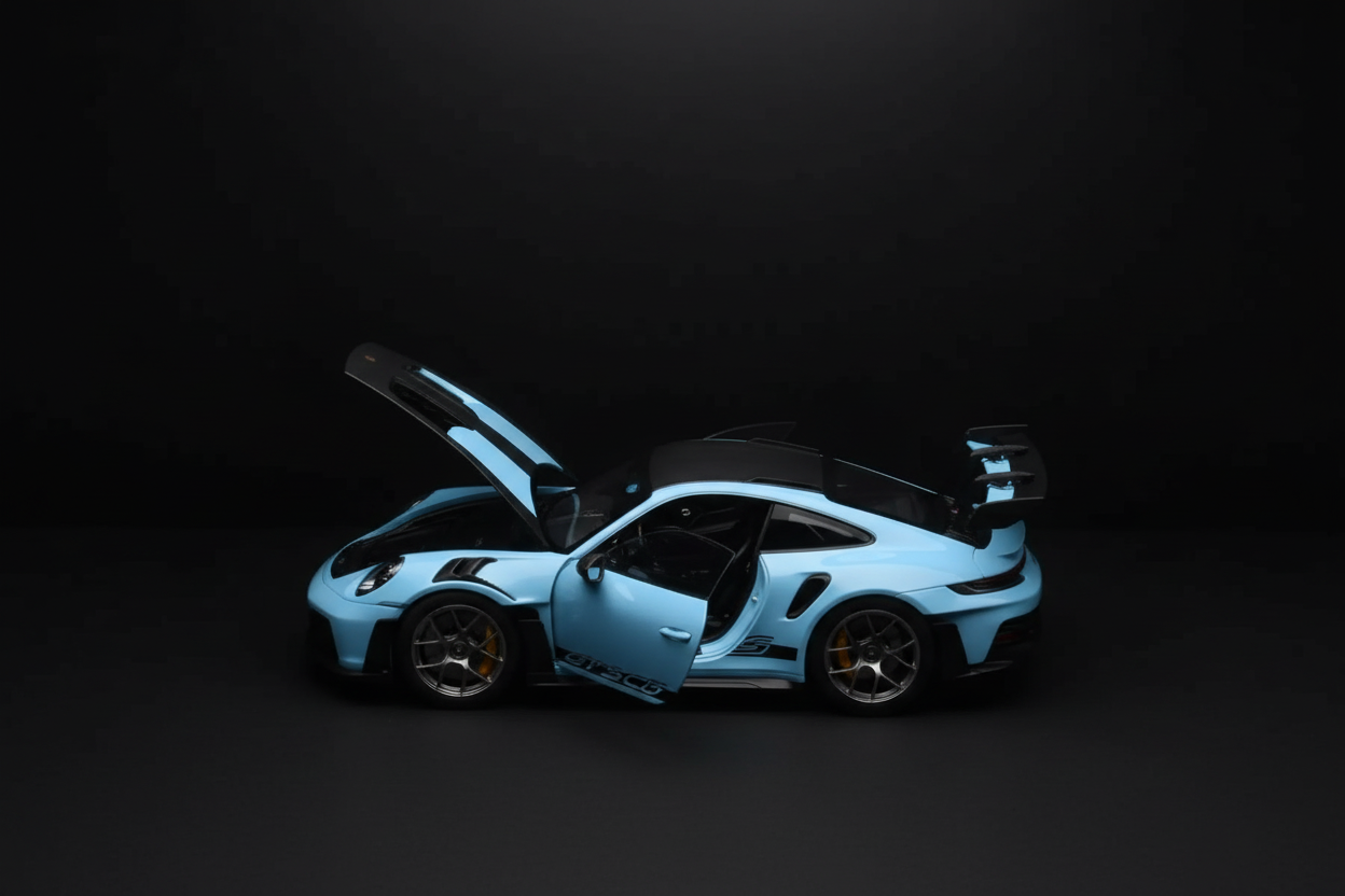 Porsche 911 992 GT3 RS Weissach Pack Gulf Blue - MiniTorque 1:18